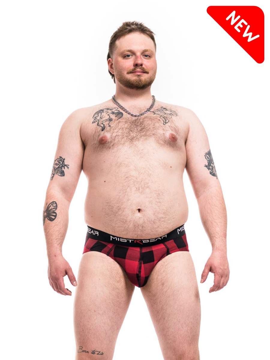 Bamboo Briefs - Red Plaid