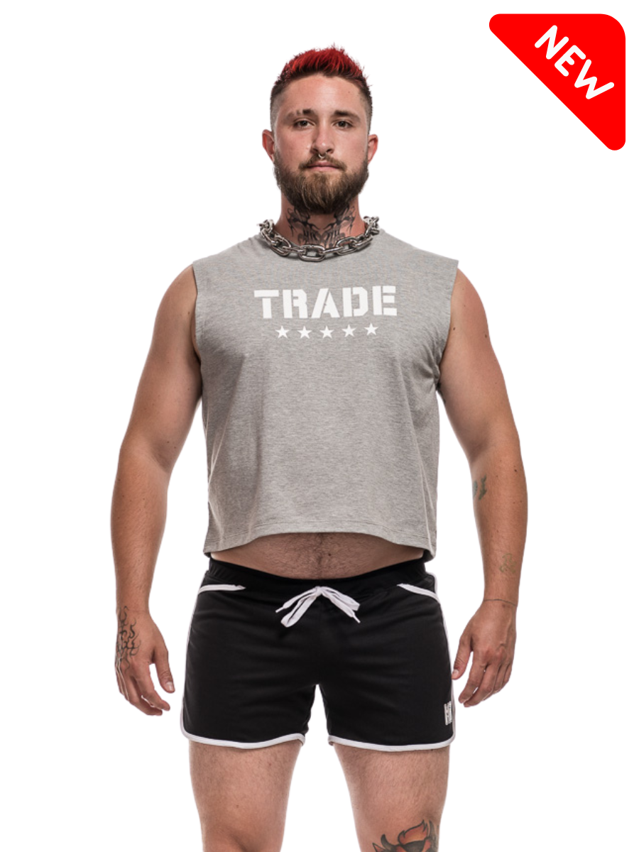 Trade Crop Top - Heather Grey